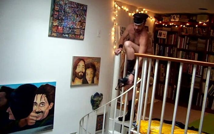 Hairyartist: Hairyartist- Horny Showoff Stuffs His Hairy Hole