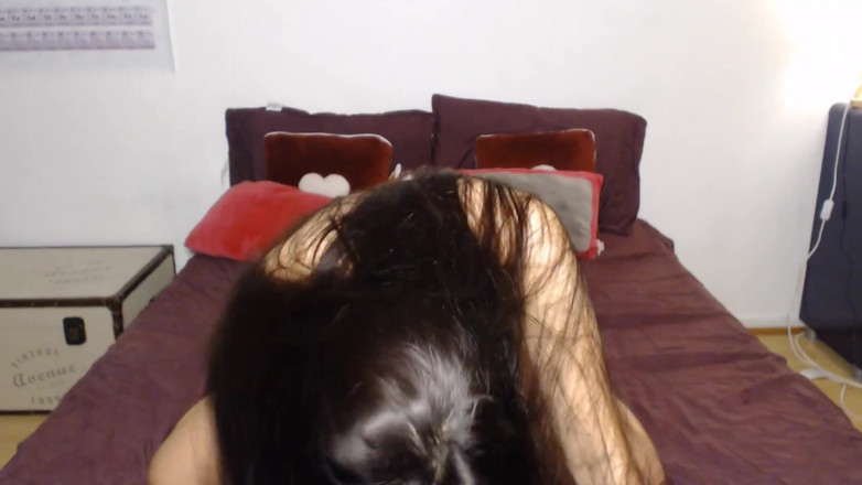 Sweetieluna: Lustro Dildo Ride i owłosiona cipka