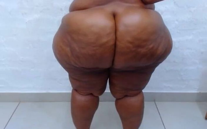 Big black clapping booties: Wichs zu meinem massiven bBW-arsch wackelt, nahaufnahme komplett nackt, episode 200