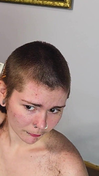 Goth Punk Shaves Her Head