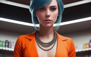 Blue Hair Ai Babes