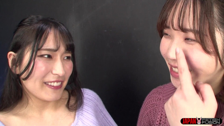 Japan Fetish Fusion: Ayaka Hirosaki Sniffs Kayo Iwasawa’s Saliva - Lesbian Action - Nose Fetish
