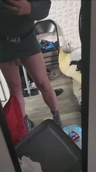 TS Touching Myself in the Mirror Big Dick