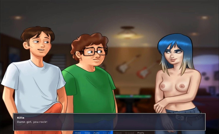 Hentai World: Літня сага - Єва з маленькими цицьками на вечірці в коледжі