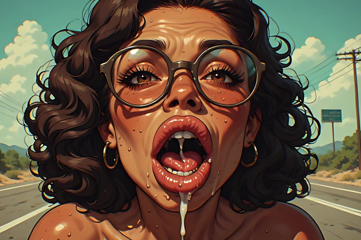 AI Porn: Vintage styl Cum Lover Art