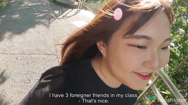 Tenshigao: College Girl Miki Is with Us Today Showing Us Her...