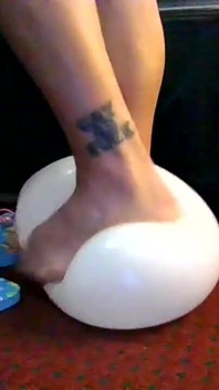 White Flip Flops Pop White Balloons