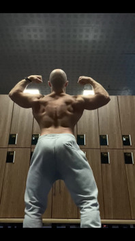 Sweaty Flexing After Training