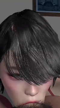 Asian Girl Gives a Morning Deepthroat Blowjob