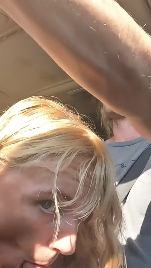 Sav Moolah: Sexy Blonde Swallows Cum After Road Head