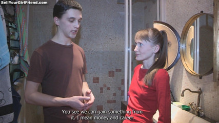Sell Your GF: Skinny teen banged and jizzed on ass in front of...
