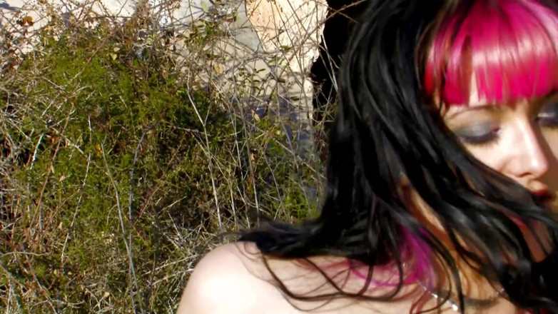Hot Girlz: Big ass pink head gets naughty outside and fucks her...