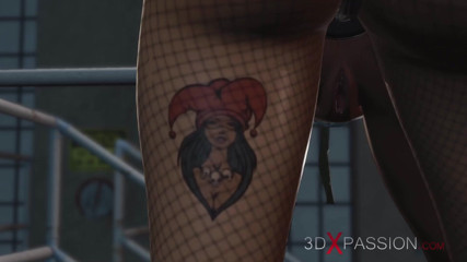 3dxpassion: Harley quinn scopa duro in un guardiano della prigione femminile...