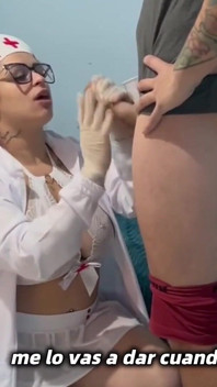 Naughty Nurse Helped the Patient Express His Milk