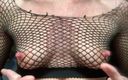 Horny Lola: Nipple Play in Fishnet