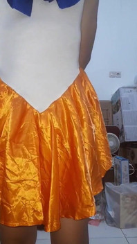Sailor Venus Satin Suit Cosplay Costume Masturbation