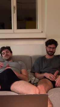 Straight Friend Helps Gay Bro Jerking off