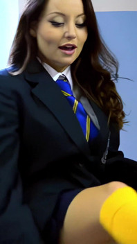 Chaussettes jaunes avec Carla Brown