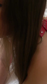 Teen brunette in red lingerie deepthroat and rides a huge cock, like the last time!