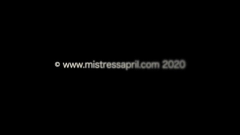 Mistress April: Bà chủ Dominatrix April đụ cu giả nô lệ không xứng đáng