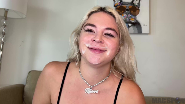 J-Mac: Big Booty Blonde PAWG Rharri Rhound bierze dużą twarz z...