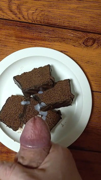chocoladecake met sperma