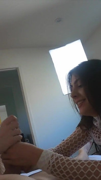 Pretty Teen Pornstars Sucking My Cock and Getting Huge Facial