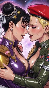 Cammy and Chun Li Kissing Ai