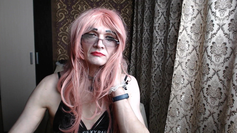 violet_bisex: Transvestita, Promiskuitní Webkamera Dívka V Služka Šaty Svléká a...