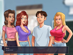 Miss Kitty 2K: Summertimesaga Bojují, aby mi ukázali své kozy část 44