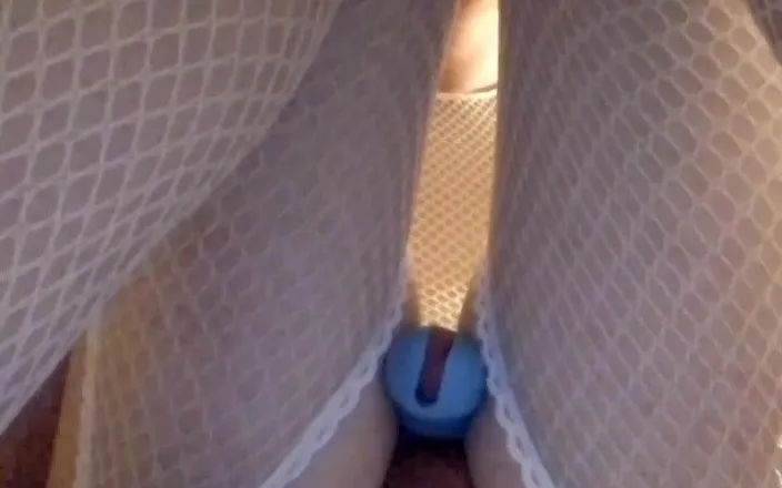 Lumi's: White sissy punishes her balls and stretches her ass with...
