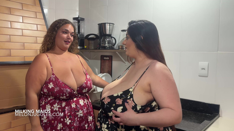 Melon Juggler: The Latina Milkmaids Analua BBW &amp; Julia Leite