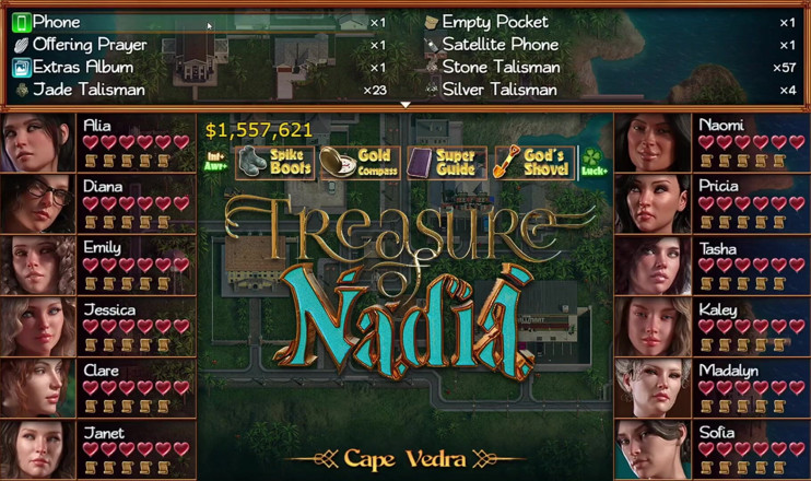 LewdArcade: Treasure of Nadia Booty Calls Sex Game Play [part 02] Nude Game [18+]...
