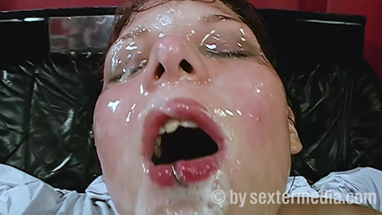 Sextermedia by Pete: Porn girl Jonata gets mega facial insemination