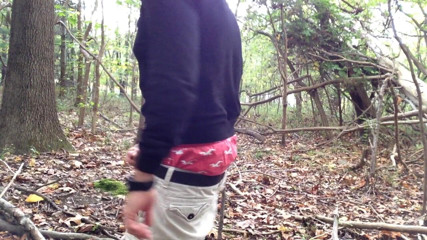 TJenner: Sagging and jerking off in the woods. Verbal