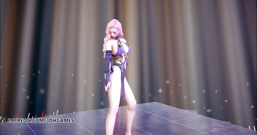 3D-Hentai Games: Wisin &amp; Yandel - sledujte vůdce Seraphine sexy striptýz