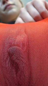 Red Pantyhose Masturbation Teenie!