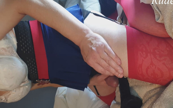 rudefun2023: Transsexual v15-sexy em lingerie - saia de patinador, consolos, anal gape...