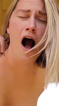 Almost Caught! Hot Blonde Wife Strip Teases a Cock in the Outdoors and Fucks Facing the Camera