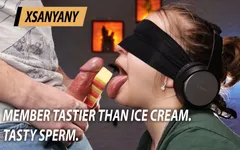 Anggota lebih enak dari es krim. Sperma enak