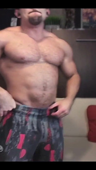 Straight Bodybuilder Shows off by Flexing and Posing Huge Muscular Body