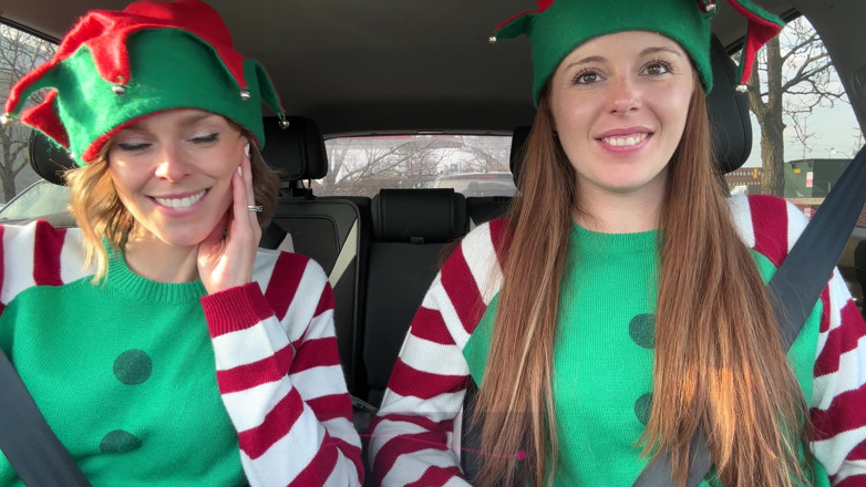 Serenity Cox: Peri terangsang muncrat di drive thru dengan vibrator remote yang...