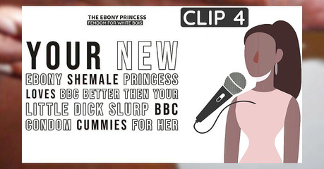 Shemale Domination: Klip 4 ebenová princezna vaše nová ebenová shemale princezna miluje bb ......