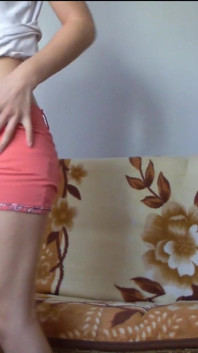 Sexy Teen Weting Her Pants and Fingering Her Pussy