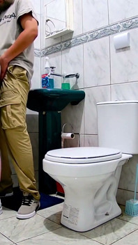 Mistress Getting Intimate in the Bathroom After a Workout.