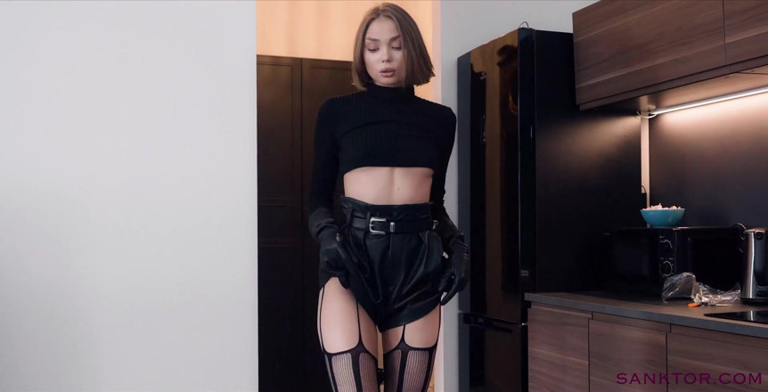 SANKTOR: Sanktor - Skinny Gothic Babe with Small Tits Is Teasing