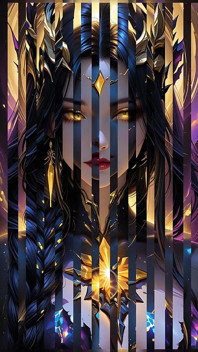 Void Empress Rising From Dark Matter with Golden Astral Threads Cosmic Fantasy Ai Art Slideshow