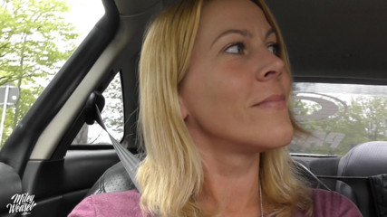 Miley Weasel: German Blonde Miley Weasel Assfucked in the Parkinglot