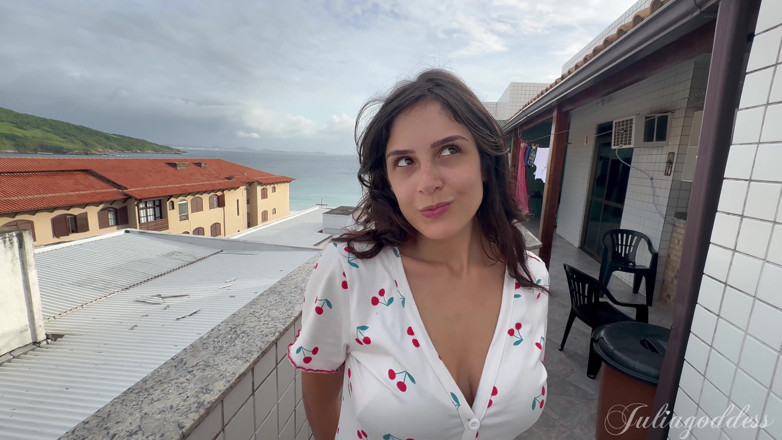 Shamelesscouple: Nieznajomy na tarasie spust połykać