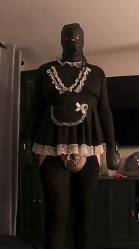 펨돔 딜도 개그 Sissy 노예 하녀 놀리고 거부